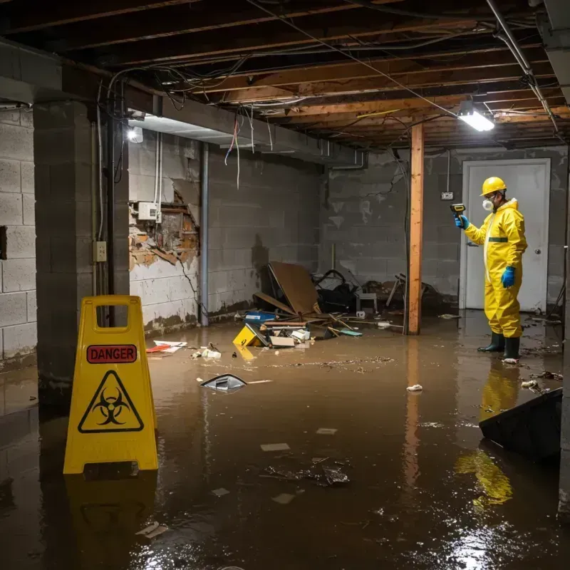 Flooded Basement Electrical Hazard in Allen Parish, LA Property